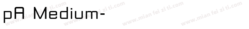 pA Medium字体转换
